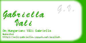 gabriella vali business card